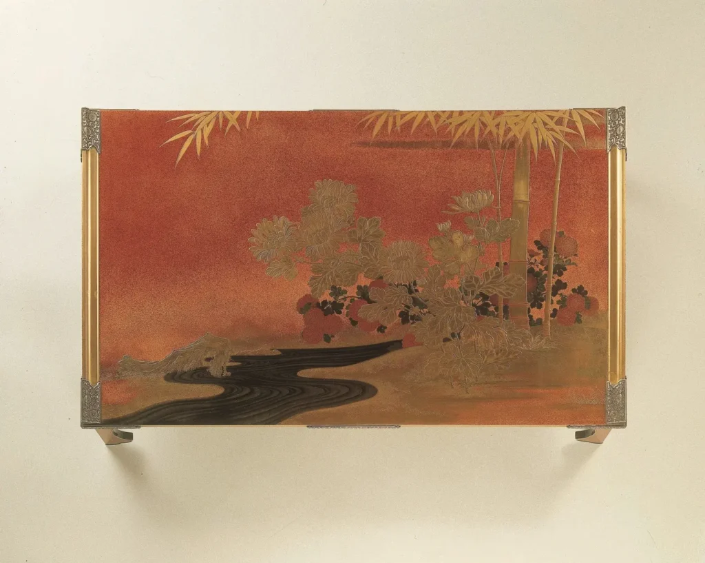 Shirayama Shōsai, writing-table (bundai) from a box-and-table set, shown at St Louis 1904, Khalili Collections L160