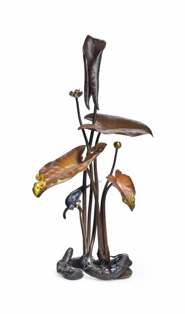 An elaborate soft-metal and bronze sculpture, Shōami Katsuyoshi (Christie's lot 72, view 1)