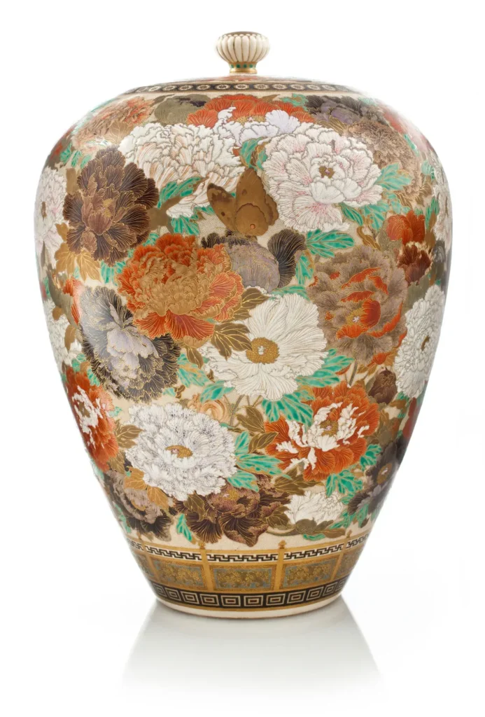 A Satsuma vase and cover, Yabu Meizan (Bonhams lot 2353, view 1)