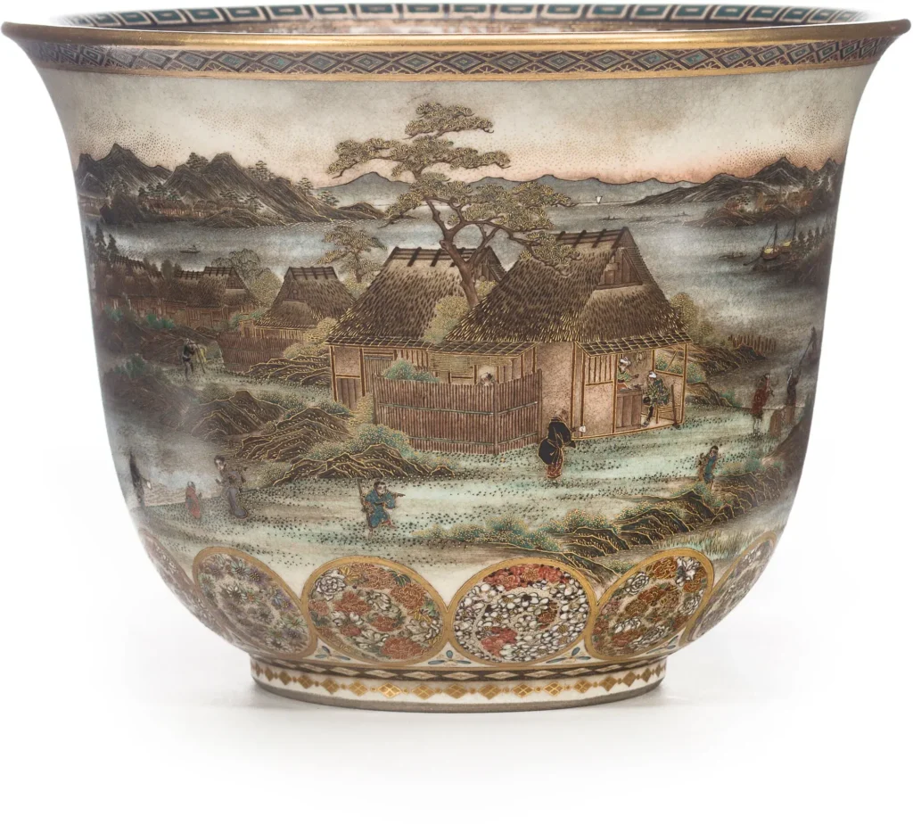 A rare deep Satsuma bowl, Yabu Meizan (Bonhams lot 2266, view 1)