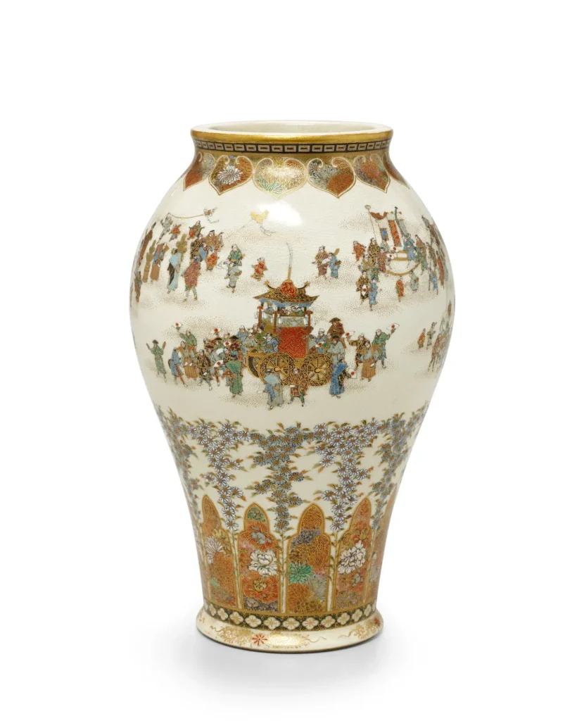 A fine Satsuma vase, Yabu Meizan (Bonhams lot 6253, view 1)